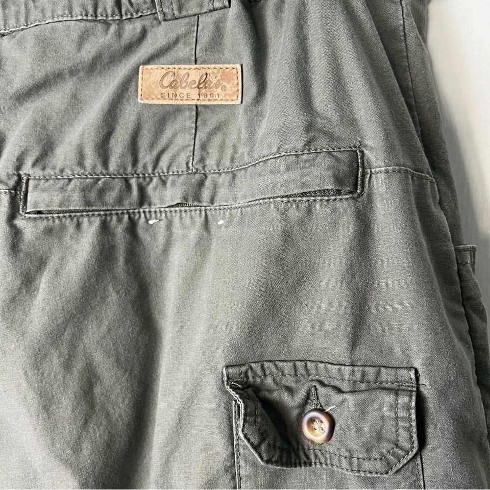 Cabela’s -‎ Men’s Convertible Cargo Pants Shorts Khaki Green Fishing - Sz. 40/30